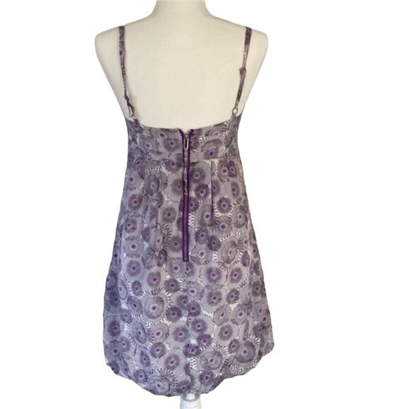 Armani Exchange Silk Sleeveless Spaghetti Strap Mini Dress Balloon Puff Hem - Picture 5 of 14